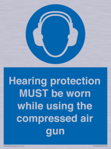Hearing protection MUST be worn while using the compressed air gun